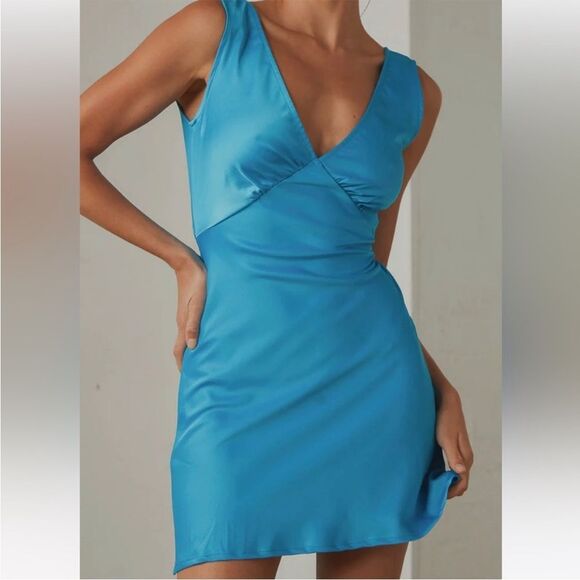 PEPPERMAYO Audrey Vintage Slip dress in Azure size 2 - Picture 3 of 16